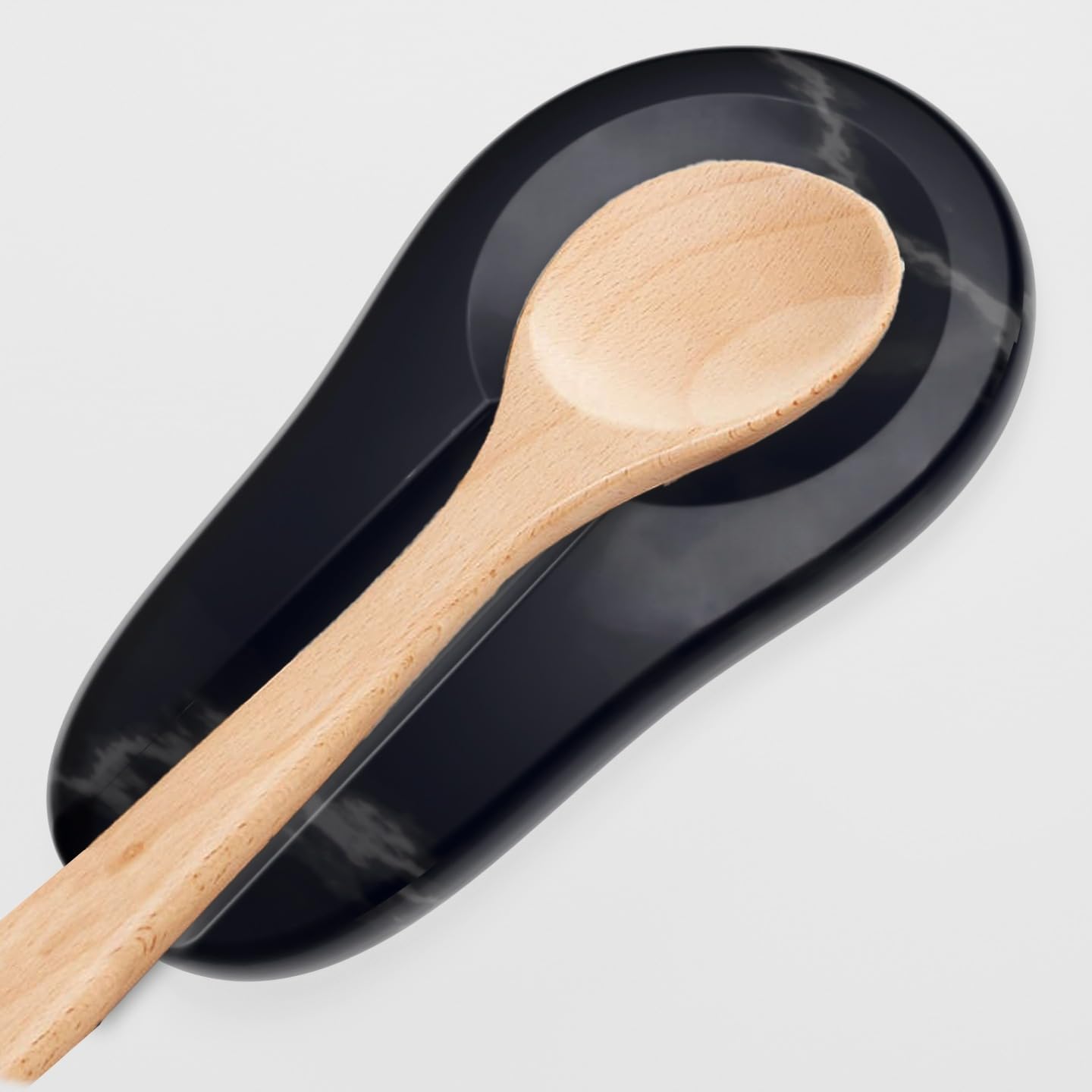 **Heat-Resistant Marble Spoon Rest - Elegant Kitchen Utensil Holder for Spoons, Ladles & Spatulas | Perfect for Stovetop, Countertop & Dining Table Use**