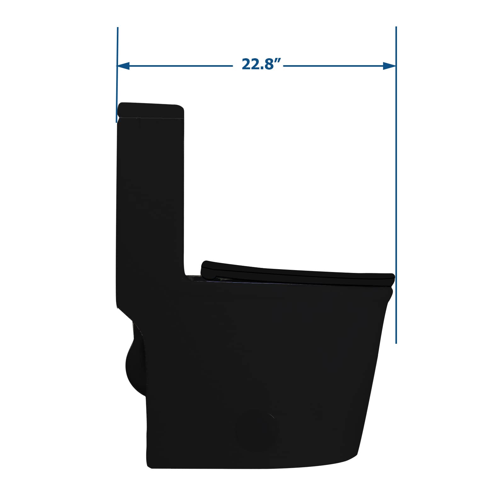 WinZo WZ5079BG Compact One-Piece Toilet for Small Bathrooms - Powerful Dual Flush Modern Space-Saving Toilet, 12-Inch Rough-In, 23