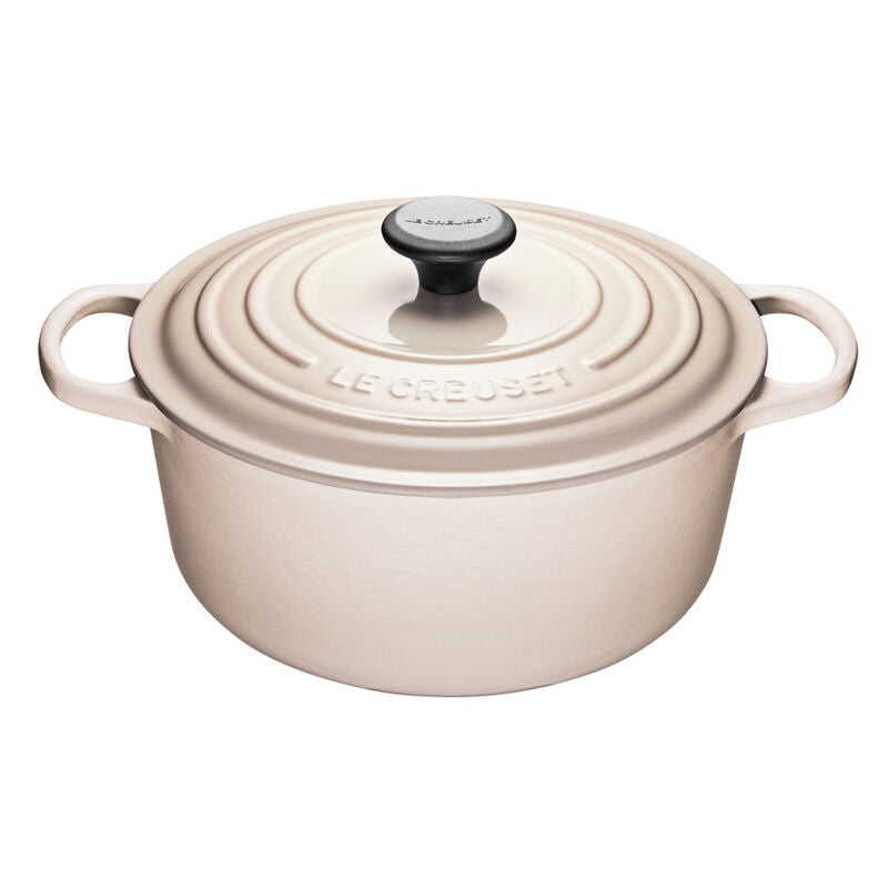 Le Creuset 5.3 Quart Round Dutch Oven Cast Iron Pot - Meringue Color | Perfect for Braising, Stewing & Baking | Stovetop to Oven Safe | Ideal for Family Dinners & Entertaining