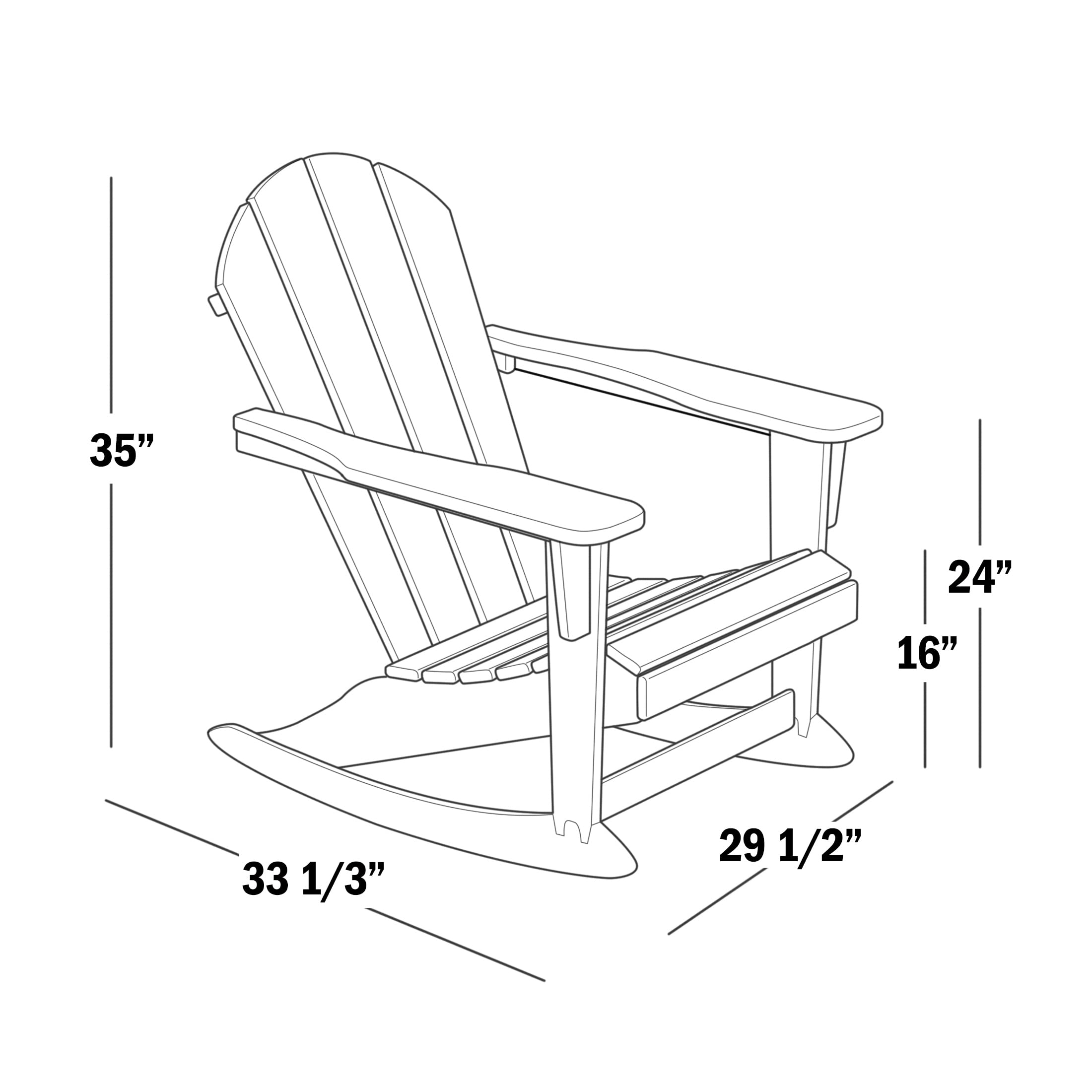 WestinTrends Malibu 3-Piece Outdoor Rocking Chair Set - All-Weather Poly Lumber Patio Furniture, Navy Blue Adirondack Rocking Chairs (Set of 2) with Side Table - Perfect for Porch, Garden, Backyard & Poolside Relaxation