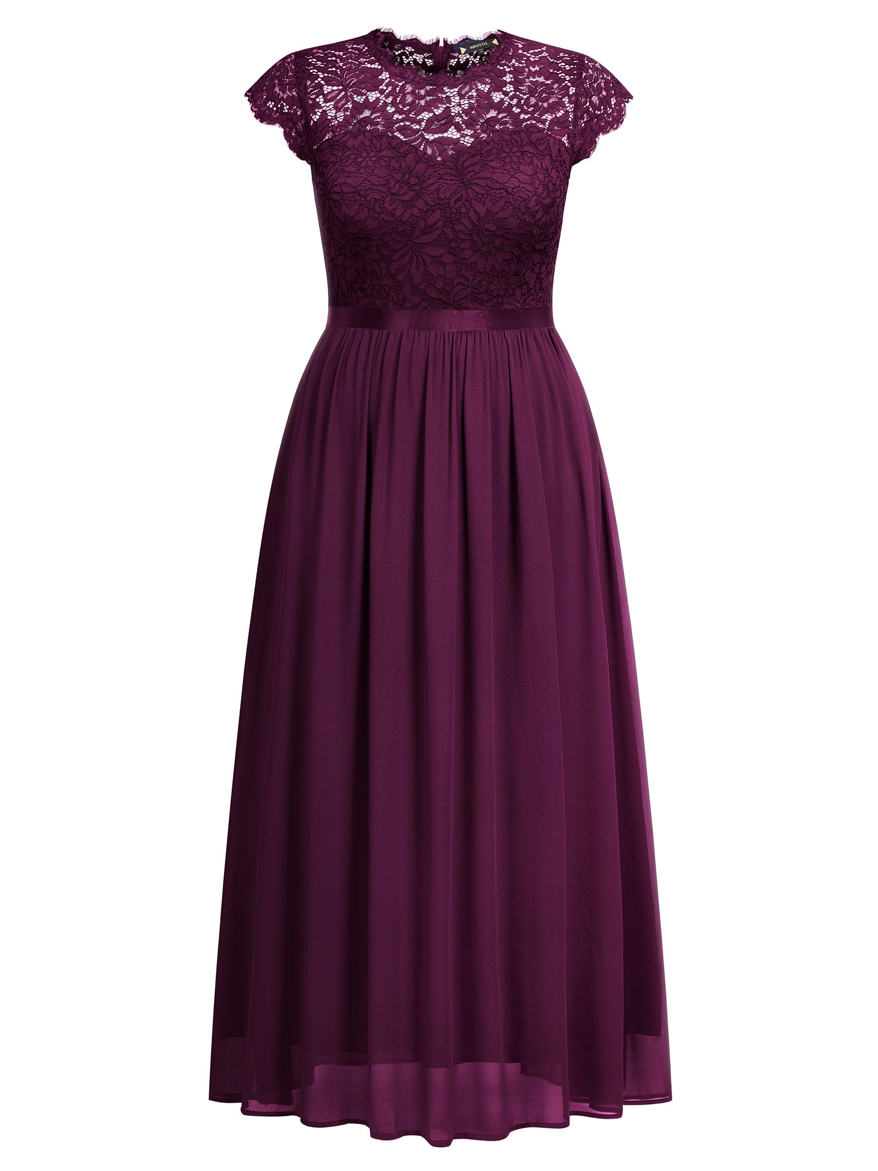 Elegant Floral Lace Plus Size Maxi Dress for Women - Formal Bridesmaid & Party Gown - Perfect for Weddings, Prom, Evening Events & Special Occasions