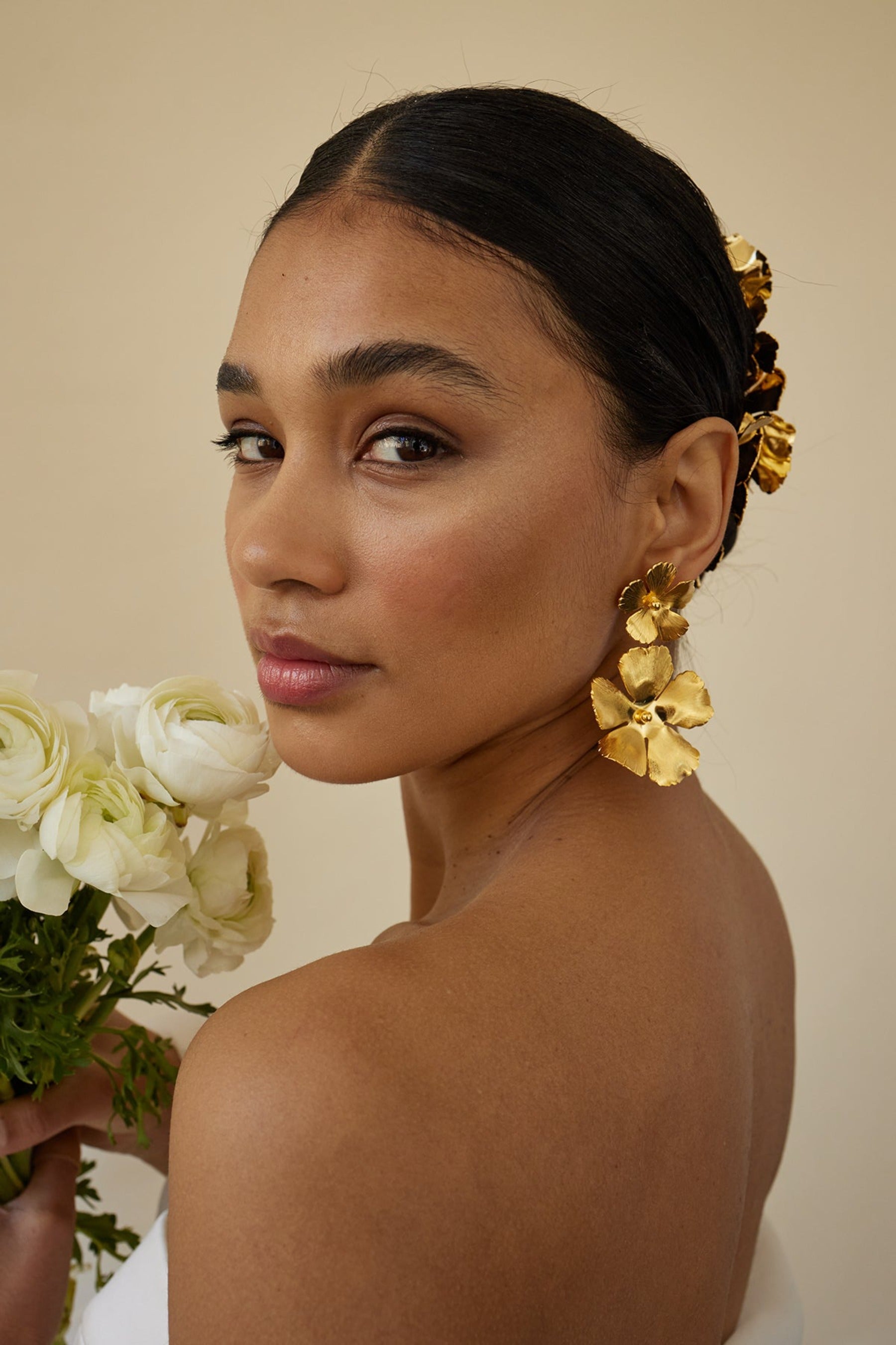 Eden Floral Earrings for Women - Handmade Boho Dangle Earrings with Freshwater Pearls - Perfect for Weddings, Parties & Everyday Wear