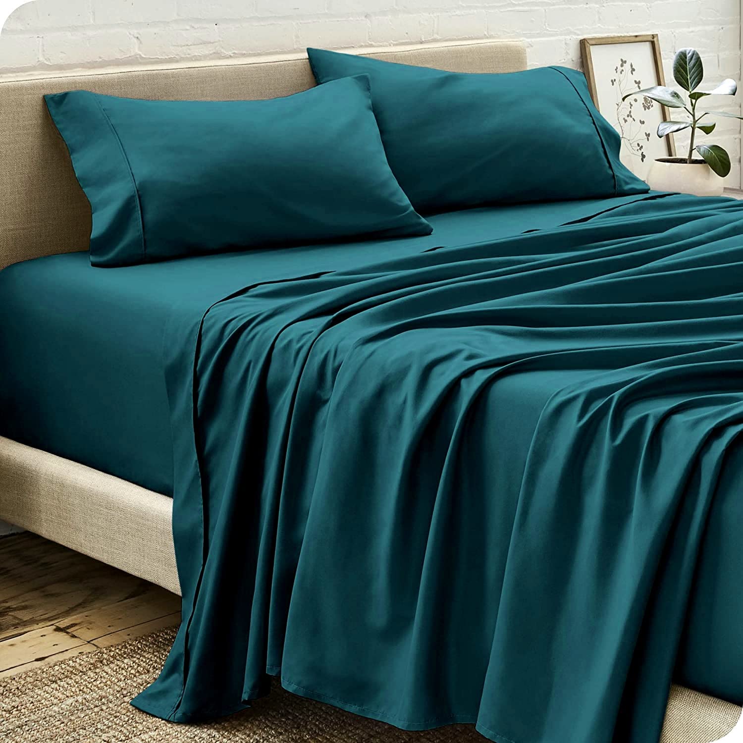 Premium 100% Cotton 800 Thread Count Twin XL Sheet Set - 4 Piece Wrinkle-Resistant Bedding with 18