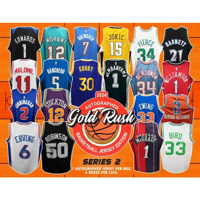 2024 Gold Rush Autographed Basketball Jersey Series 2 Box - Limited Edition NBA Collectible - Perfect for Sports Memorabilia Fans & Gift Giving