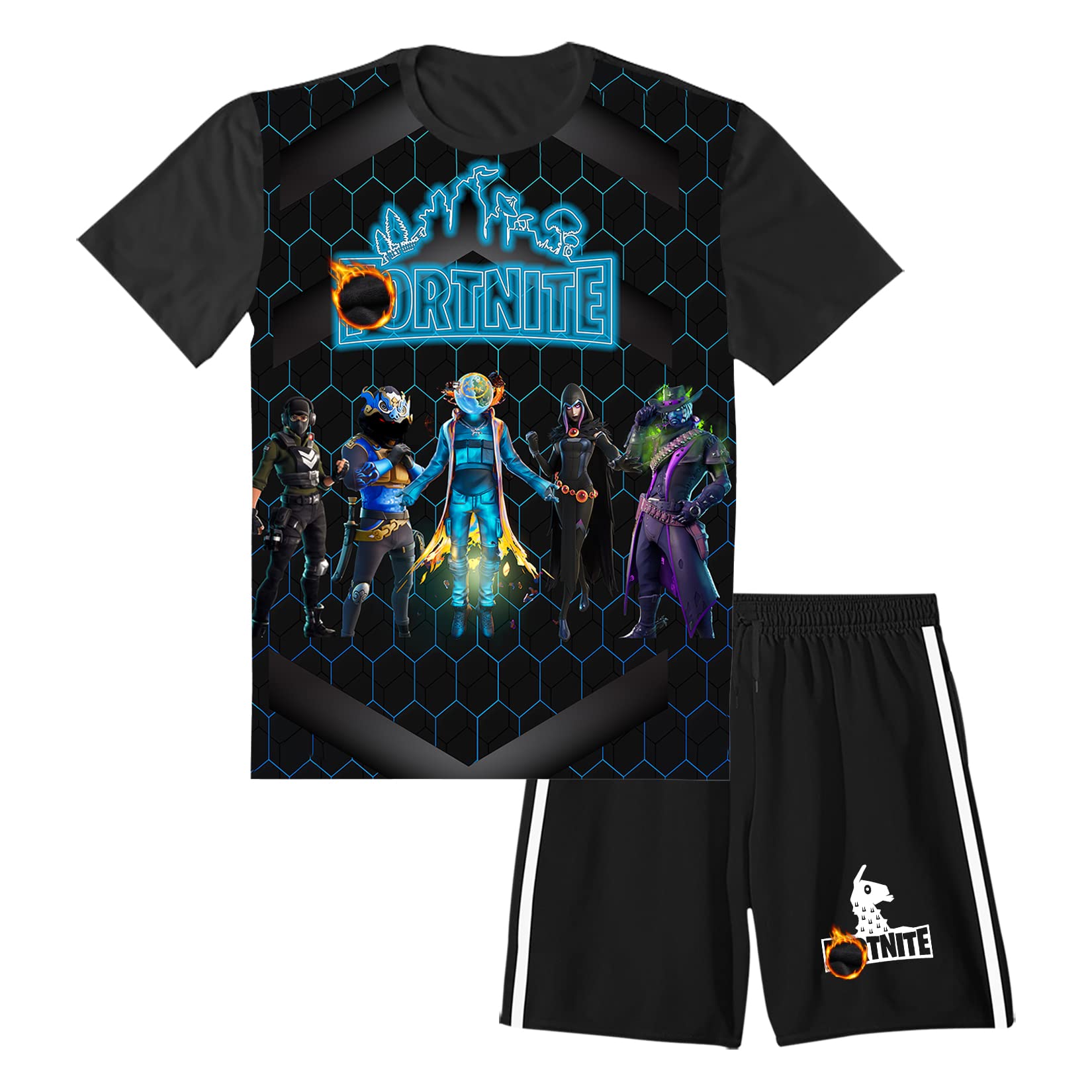 2-Piece Short Sleeve T-Shirt and Shorts Outfit Set for Boys & Girls | Youth Summer Casual Wear | Perfect for School, Sports & Outdoor Activities