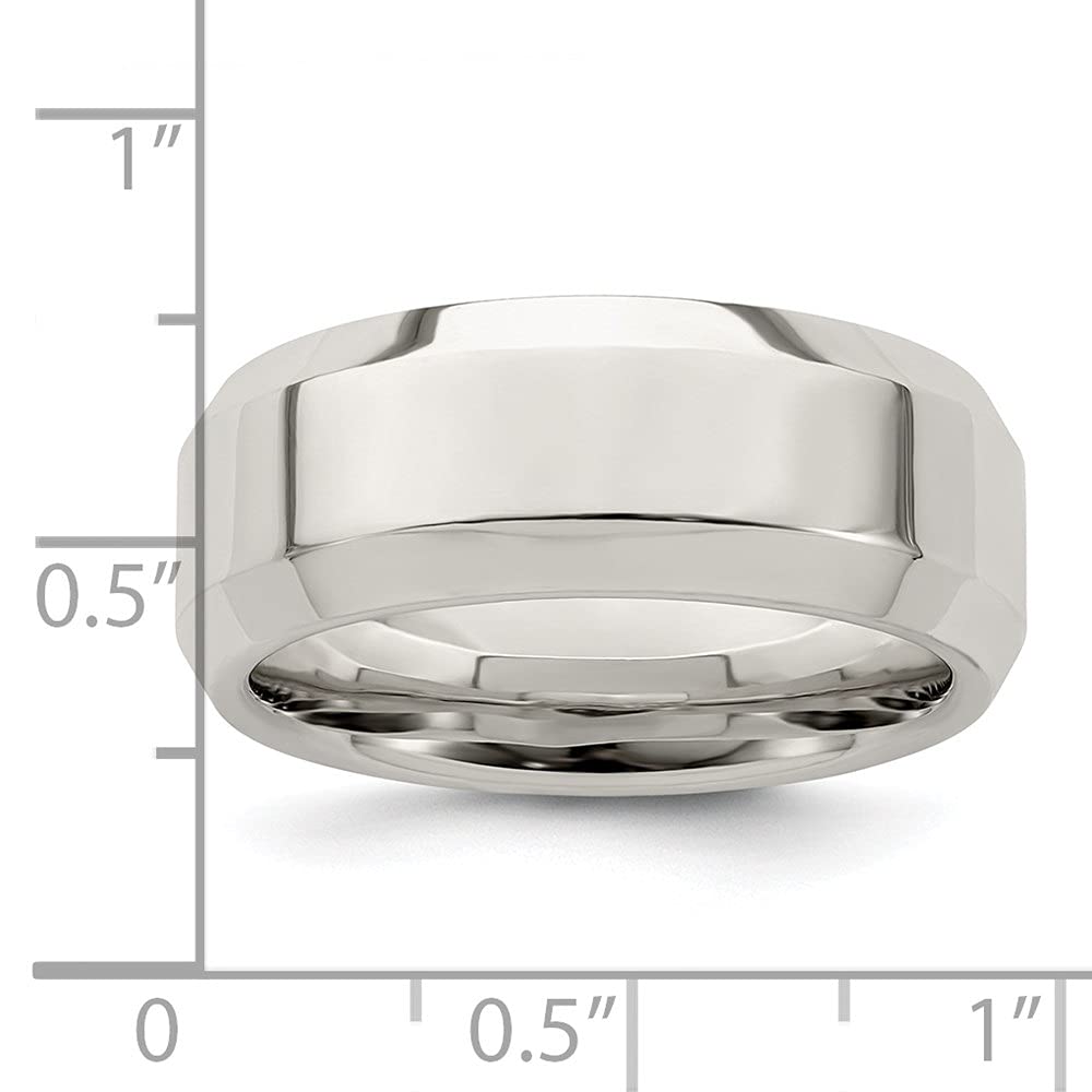Diamond2Deal 8mm 925 Sterling Silver Wedding Band Ring for Men & Women - Perfect for Engagement, Anniversary & Everyday Wear