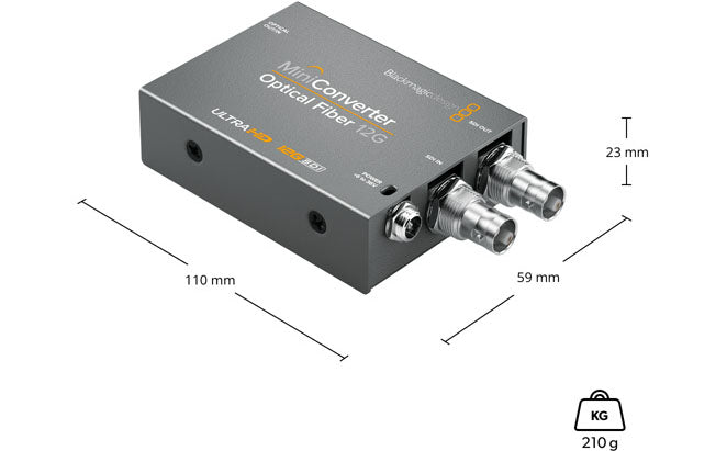 12G-SDI Mini Fiber Optic Converter - High-Speed HDMI to SDI Video Converter for Live Streaming, Broadcast & Professional AV Setups