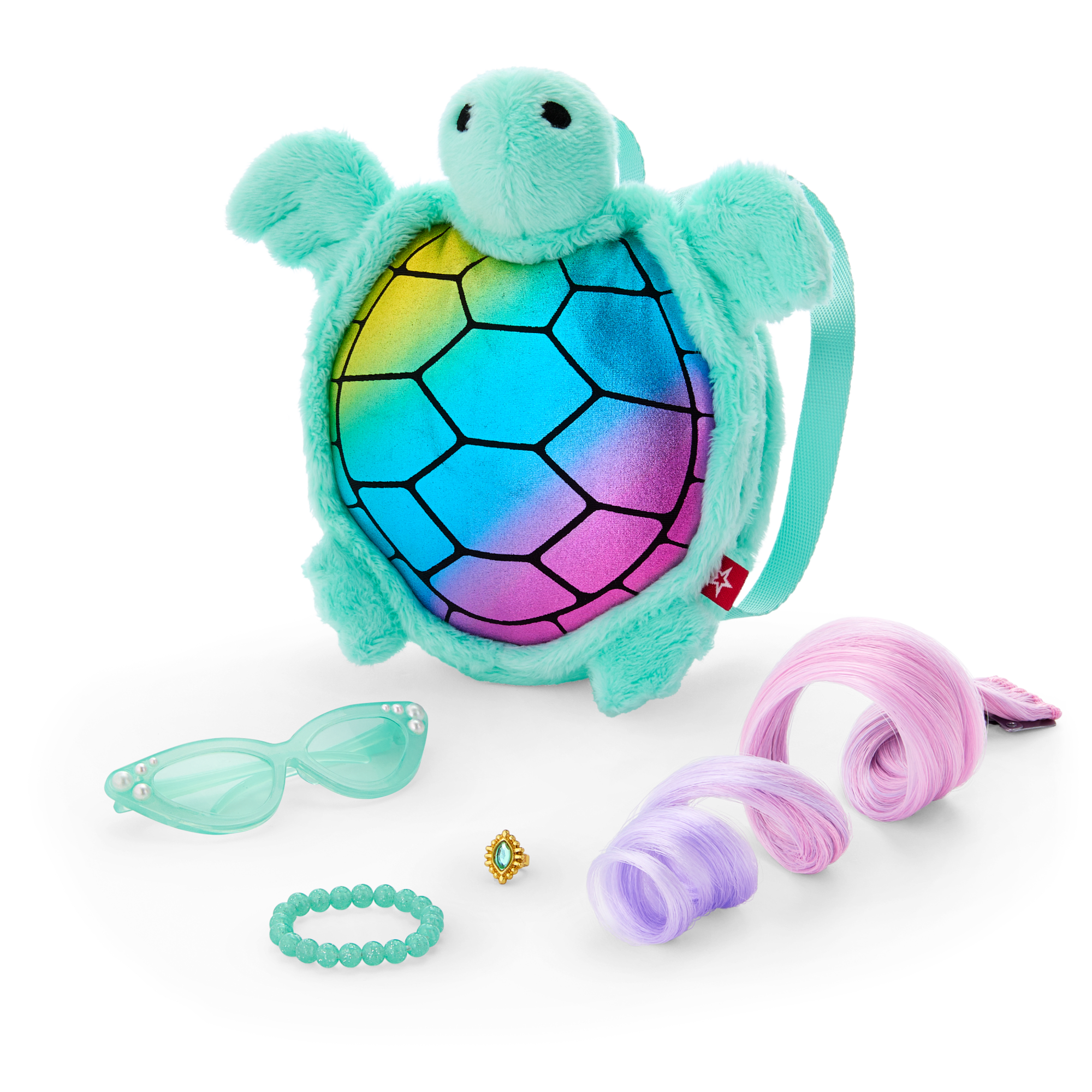 Glam Shimmering Ocean Outfit Set with Sea Turtle Backpack - Beach Party, Vacation & Summer Festival Accessories for Women