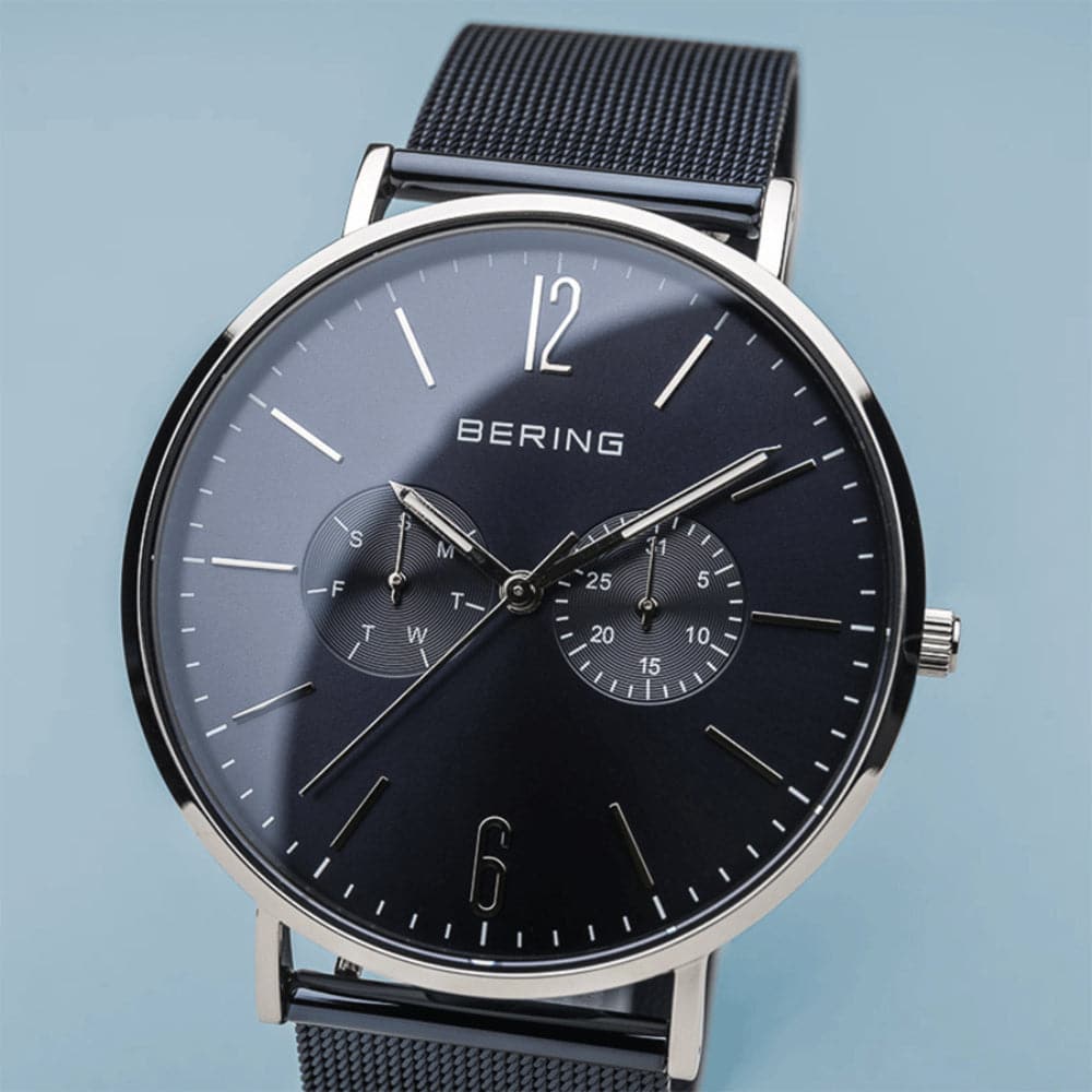 BERING 14240-303 Classic Men's Watch - Stainless Steel Analog Wristwatch with Date Window, Water Resistant for Business, Casual & Outdoor Activities