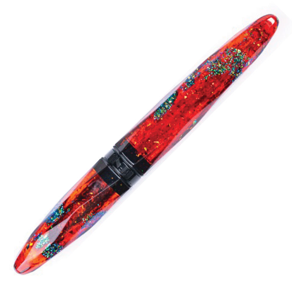 Benu Briolette Ruby Forest Fountain Pen - Elegant Handcrafted Writing Instrument for Professionals & Collectors - Perfect for Signing Documents, Journaling & Gift Giving