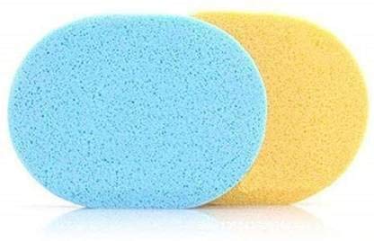 2 Pack Soft Washable Facial Sponge for Makeup & Face Mask Removal - Gentle Exfoliating & Cleansing Pads for Daily Skincare Routine (Multicolor)