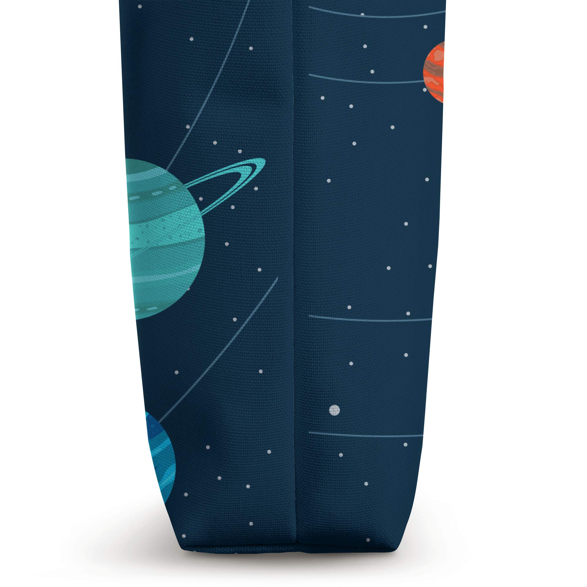 Solar System Tote Bag with Sun & Planets - Space Lover Gift, Astronomy Enthusiast Present, Reusable Shopping Bag for School, Work, or Groceries