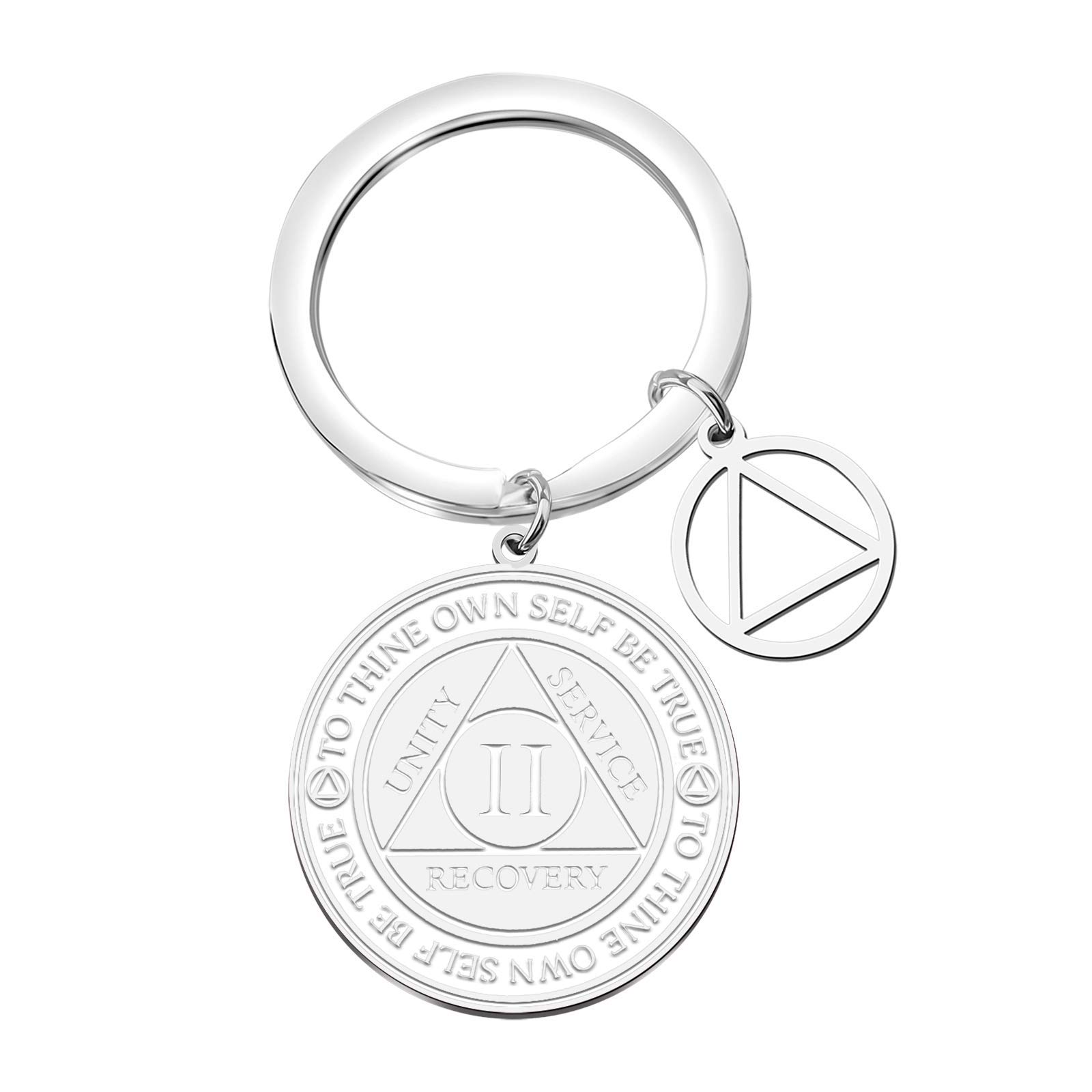 TIIMG Serenity Prayer Keychain - AA NA Sobriety Gifts for Women & Men, Addiction Recovery Token, Sober Anniversary Present - Perfect for 12-Step Meetings, Daily Inspiration & Milestone Celebrations