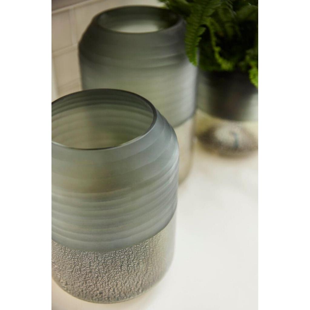 Cyan Design 11103 Alchemy Vase - Grey & Gilded Silver Medium Size - Elegant Home Decor for Living Room, Dining Table & Wedding Centerpieces
