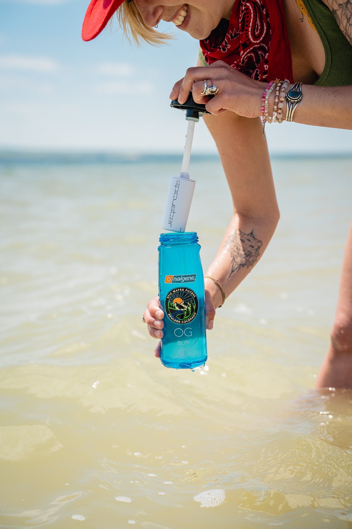 Nalgene OG Slim 24 oz Water Bottle - BPA-Free, Leak-Proof & Durable for Hiking, Gym & Outdoor Adventures