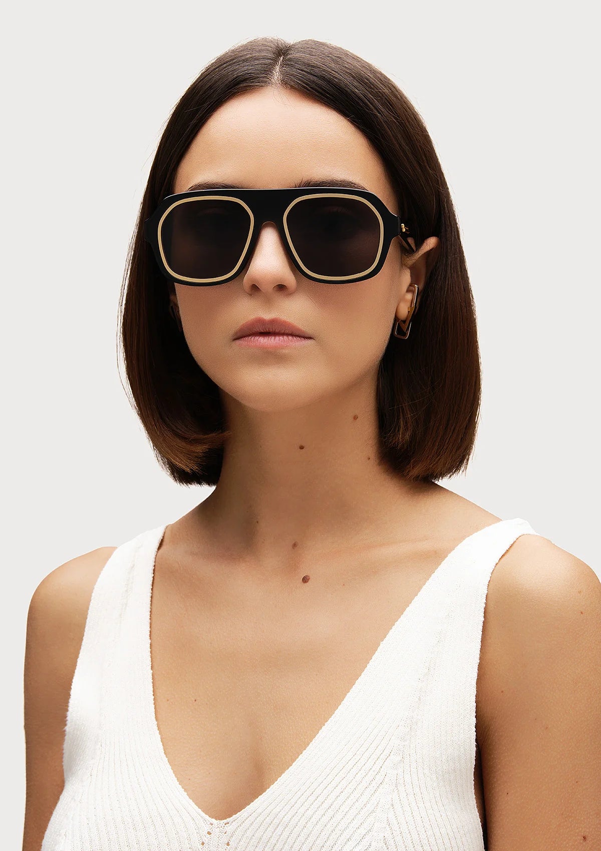 Bottega Veneta BV1217S Black Aviator Sunglasses for Men & Women - UV Protection, Luxury Fashion Shades for Driving, Travel & Outdoor Activities