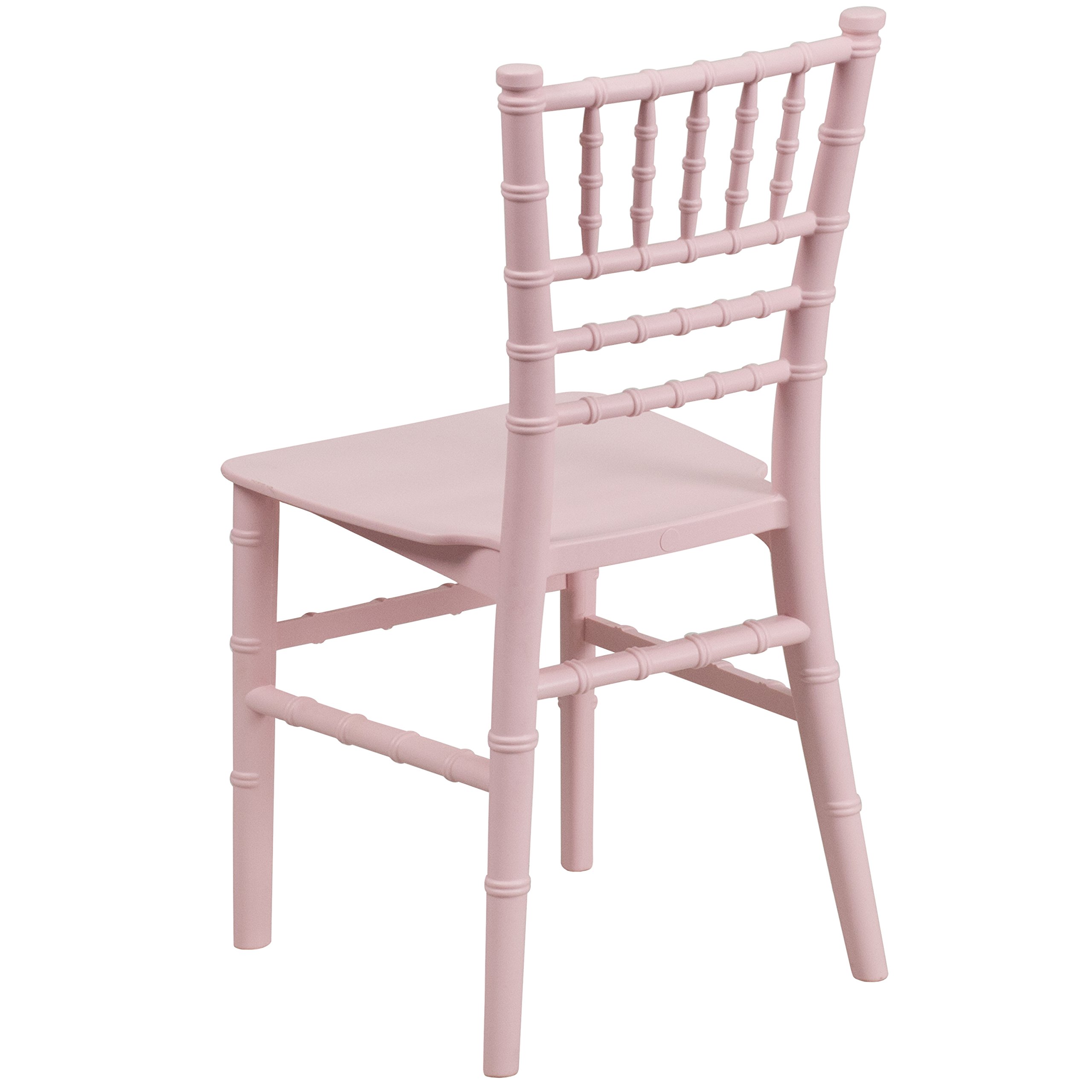 EMMA + OLIVER Kids Pink Resin Chiavari Chair - Lightweight Durable Children's Party Chair for Birthday, Wedding, Events & Home Rental Business - Perfect for Indoor & Outdoor Celebrations