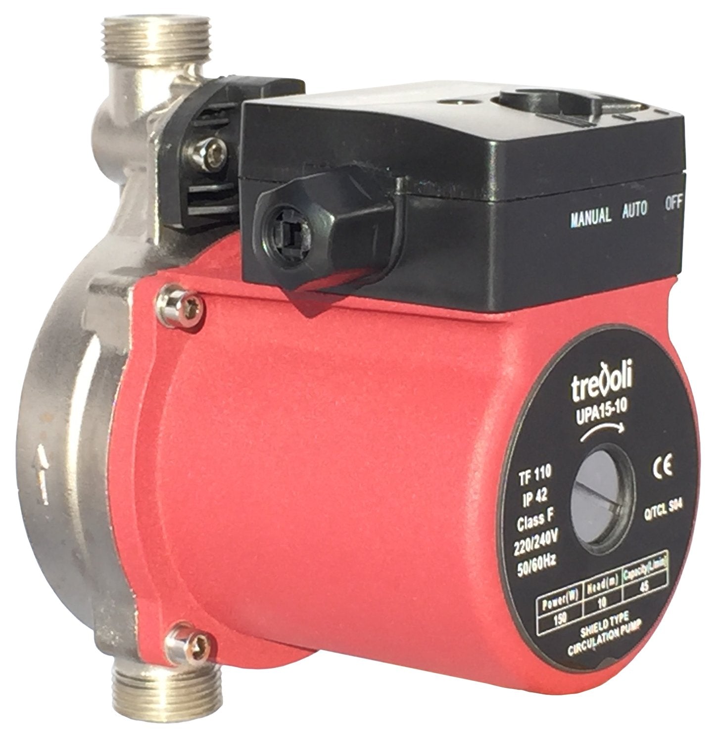 High-Efficiency Circulator Pump for Hot Water Systems - Large Capacity Pressure Booster - Ideal for Home Heating & Hydronic Systems