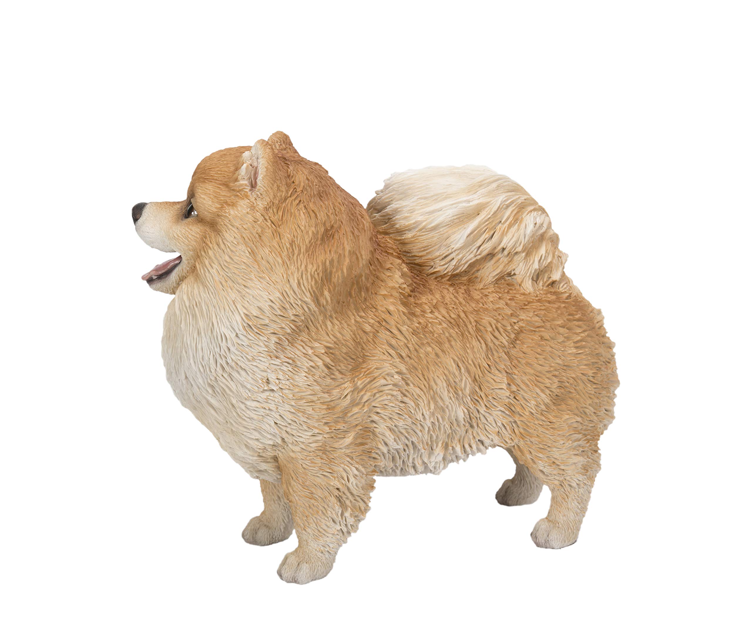 Hi-Line Gift Ltd. Medium Standing Pomeranian Stuffed Animal - Soft Brown Plush Toy for Kids, Home Decor, and Gift Giving | Perfect for Nursery, Bedroom, and Collectors