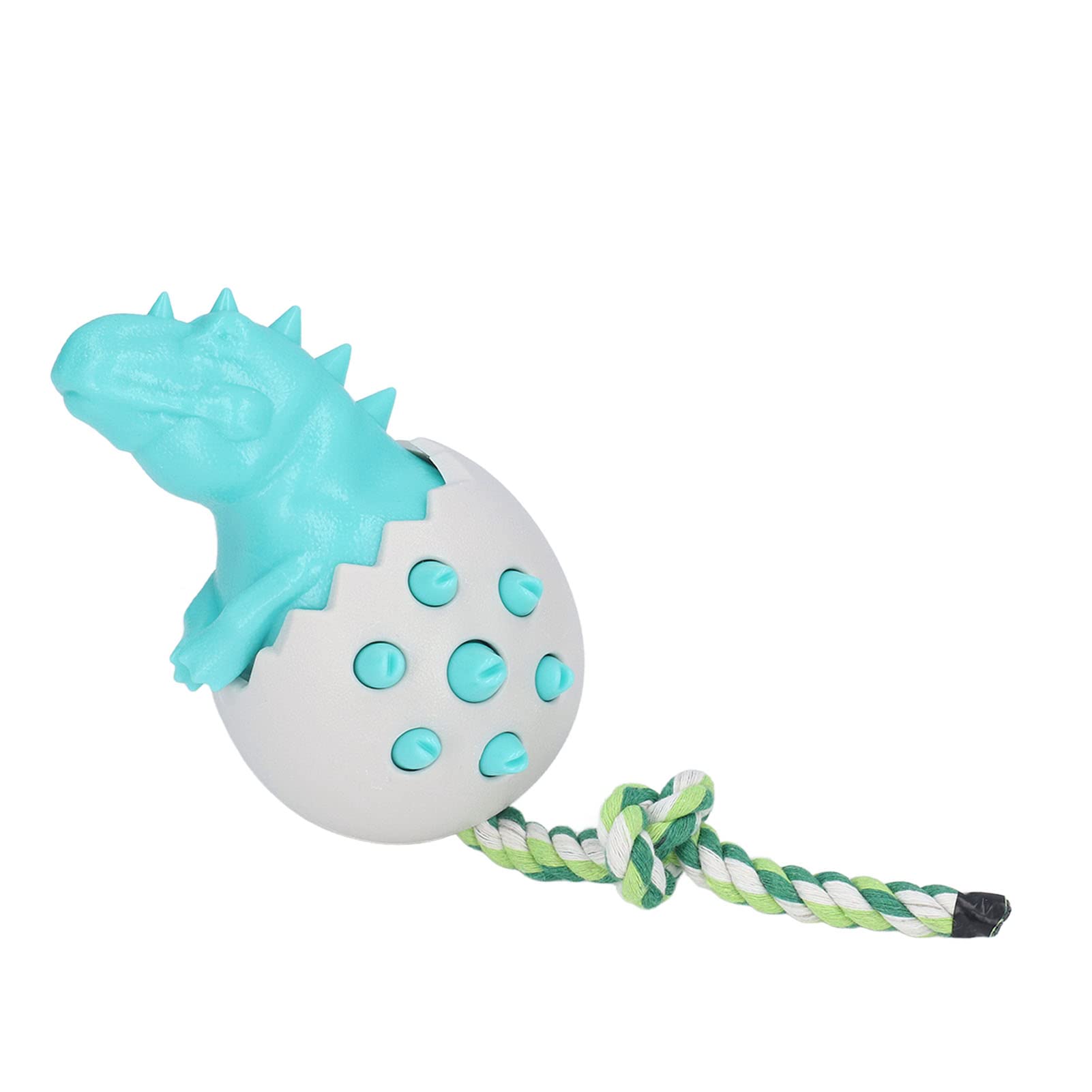 Durable TPR Dinosaur Egg Dog Chew Toys - High Toughness Bite Resistant Pet Chew Toy for Aggressive Chewers (Lake Blue) - Perfect for Teething Puppies & Strong Chewers