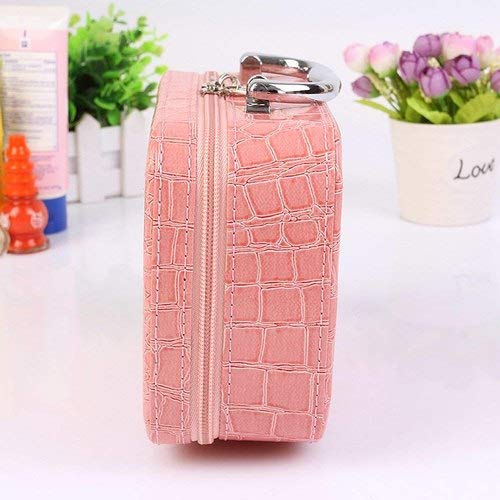 DD Retails Travel Cosmetic Storage Bag - Waterproof Makeup Organizer Case with Mirror | Portable Toiletry Kit for Women | Perfect for Travel, Gym & Daily Use