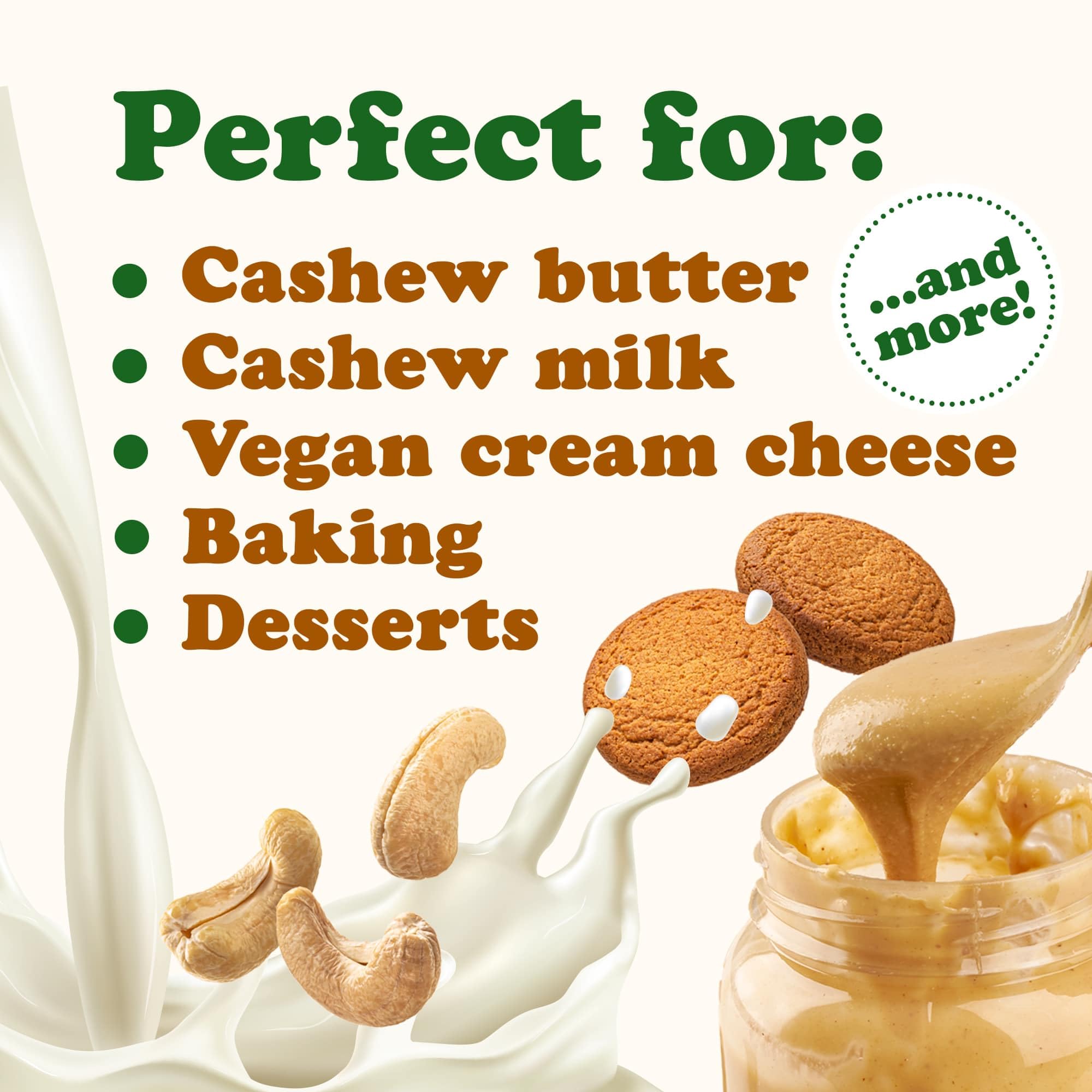 Food to Live Raw Cashews, 16 Pounds — Non-GMO Verified, Whole W-320 Size Nuts, Unsalted & Unroasted | Vegan, Kosher, Bulk Snacks for Baking, Cooking & Healthy Eating