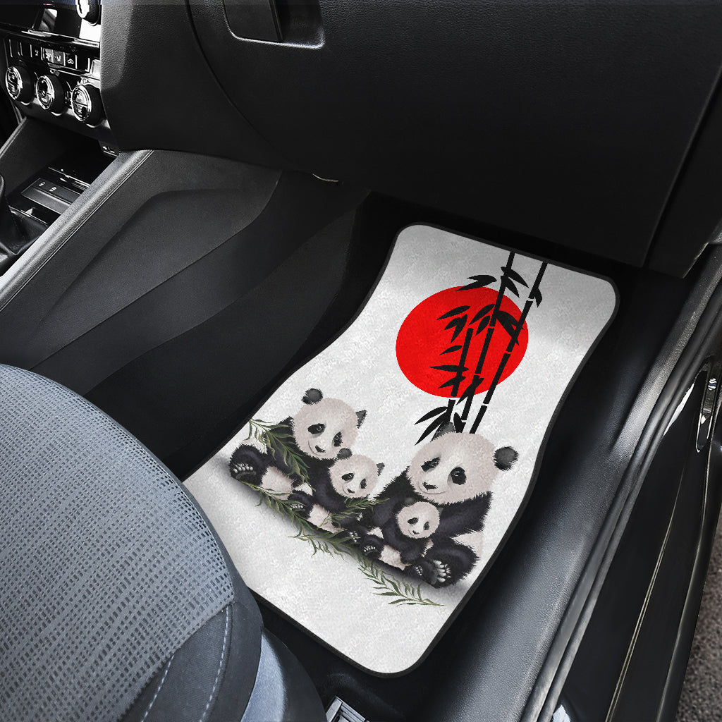 Premium Panda Family Car Floor Mats - Non-Slip, Custom Fit for All Vehicles - Perfect for Road Trips, Daily Commutes & Family Adventures