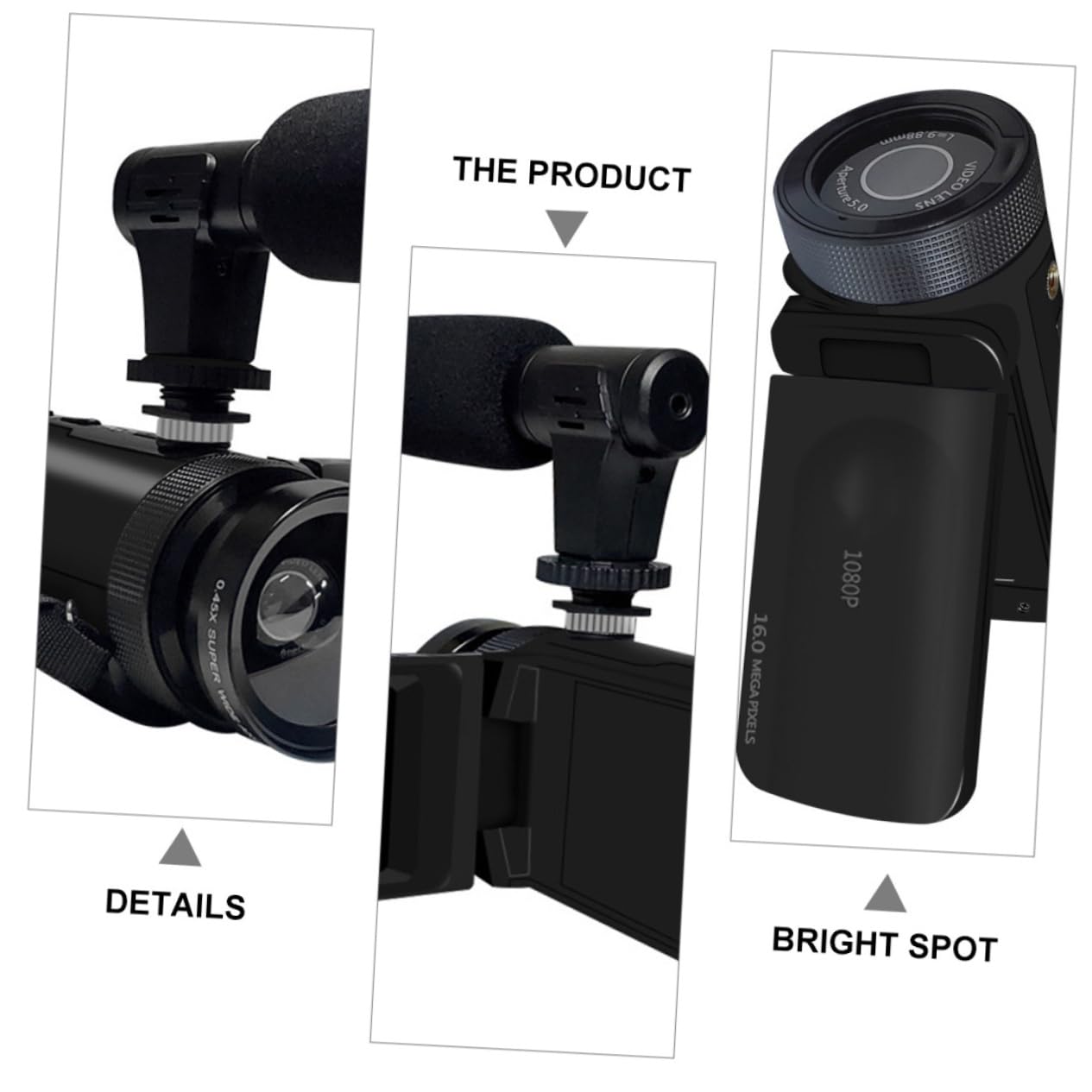 OSALADI 1 Set HD Digital Video Camera Recorder - 1080P DVR Camcorder with Night Vision for Home Security, Baby Monitoring & Outdoor Adventures