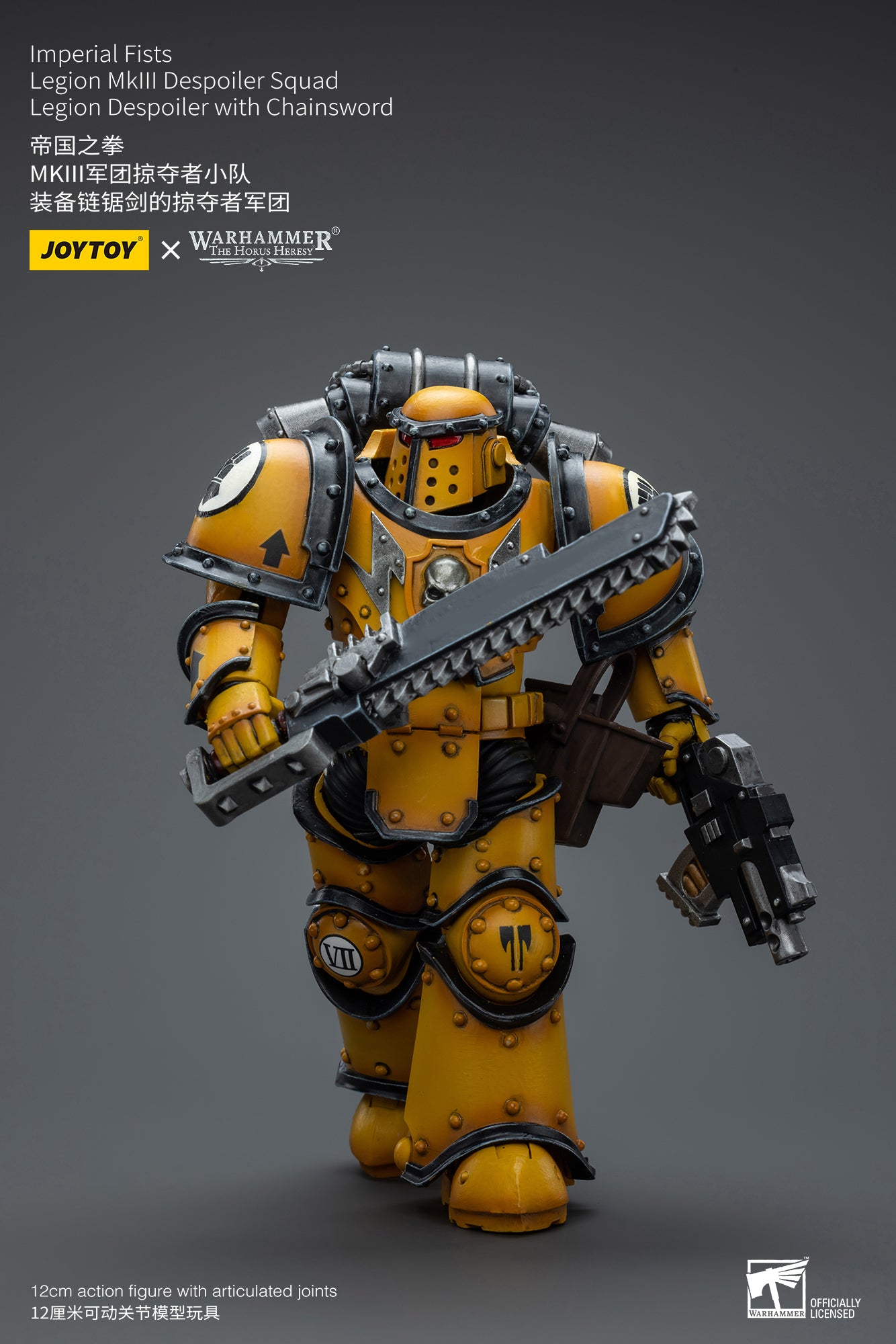 JOYTOY 1/18 Warhammer The Horus Heresy Imperial Fists Legion MkIII Despoiler Squad Action Figure - Collectible Miniature for Tabletop Gaming & Display