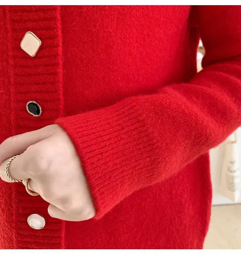 Cozy Winter Cardigan Sweaters for Women - Soft Knit Wrap Sweater with Pockets - Perfect for Layering, Office Wear & Casual Outfits