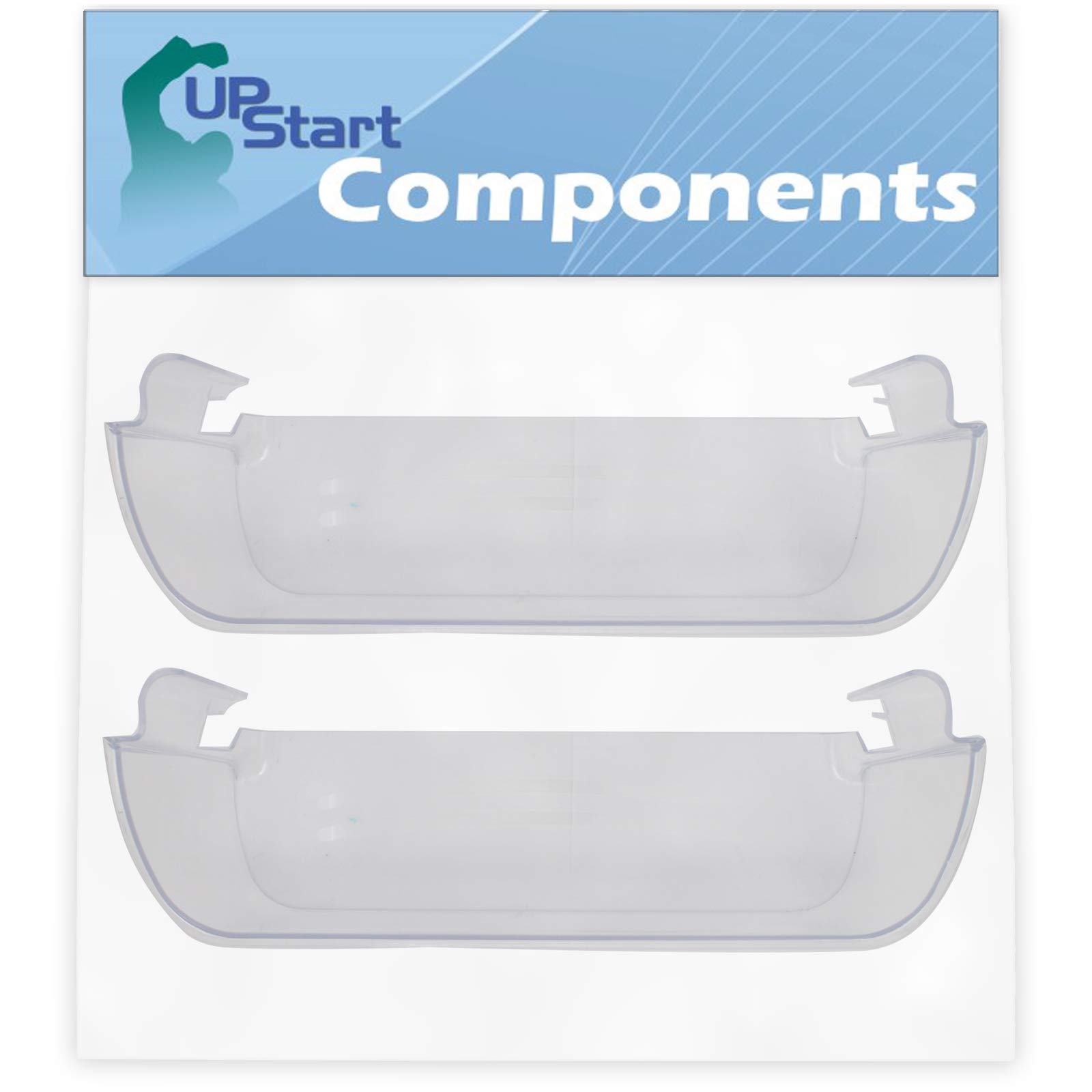 2-Pack Clear Refrigerator Door Bin Replacement for Kenmore/Sears 25357103603 - Compatible with 240323002 - Durable Plastic Storage Container - Perfect for Organizing Beverages, Condiments and Snacks in Your Fridge - UpStart Components Brand