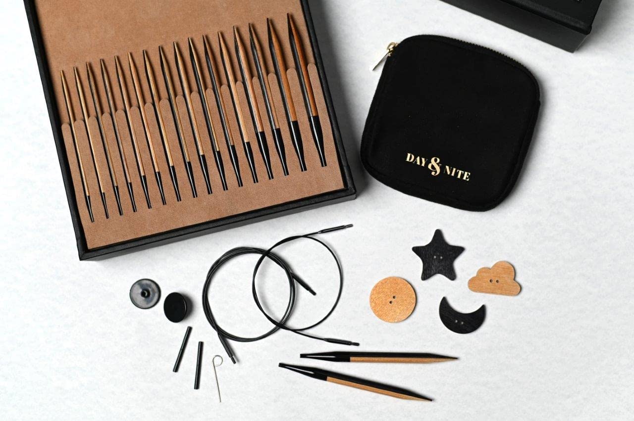 Knitter's Pride Interchangeable Knitting Needle Set - US Sizes 4-11 with Day & Night Tips - Perfect Holiday Gift for Knitters - Ideal for Scarves, Hats, and Sweaters