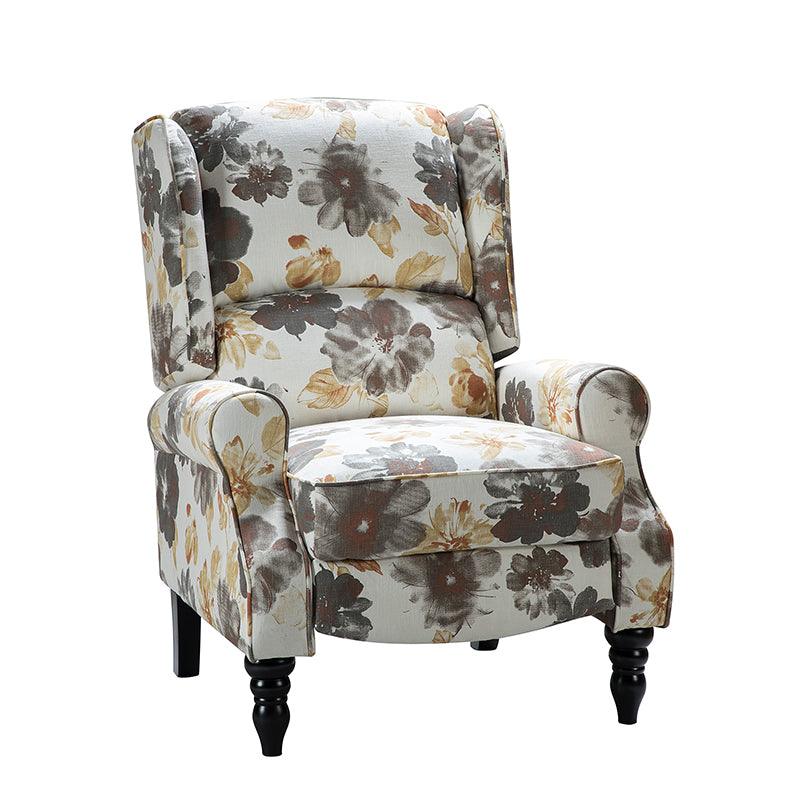 Erdeni Upholstered Manual Wingback Recliner Chair - Comfortable Living Room Armchair with Smooth Reclining Mechanism - Perfect for Home Theater, Reading Nook & Relaxation