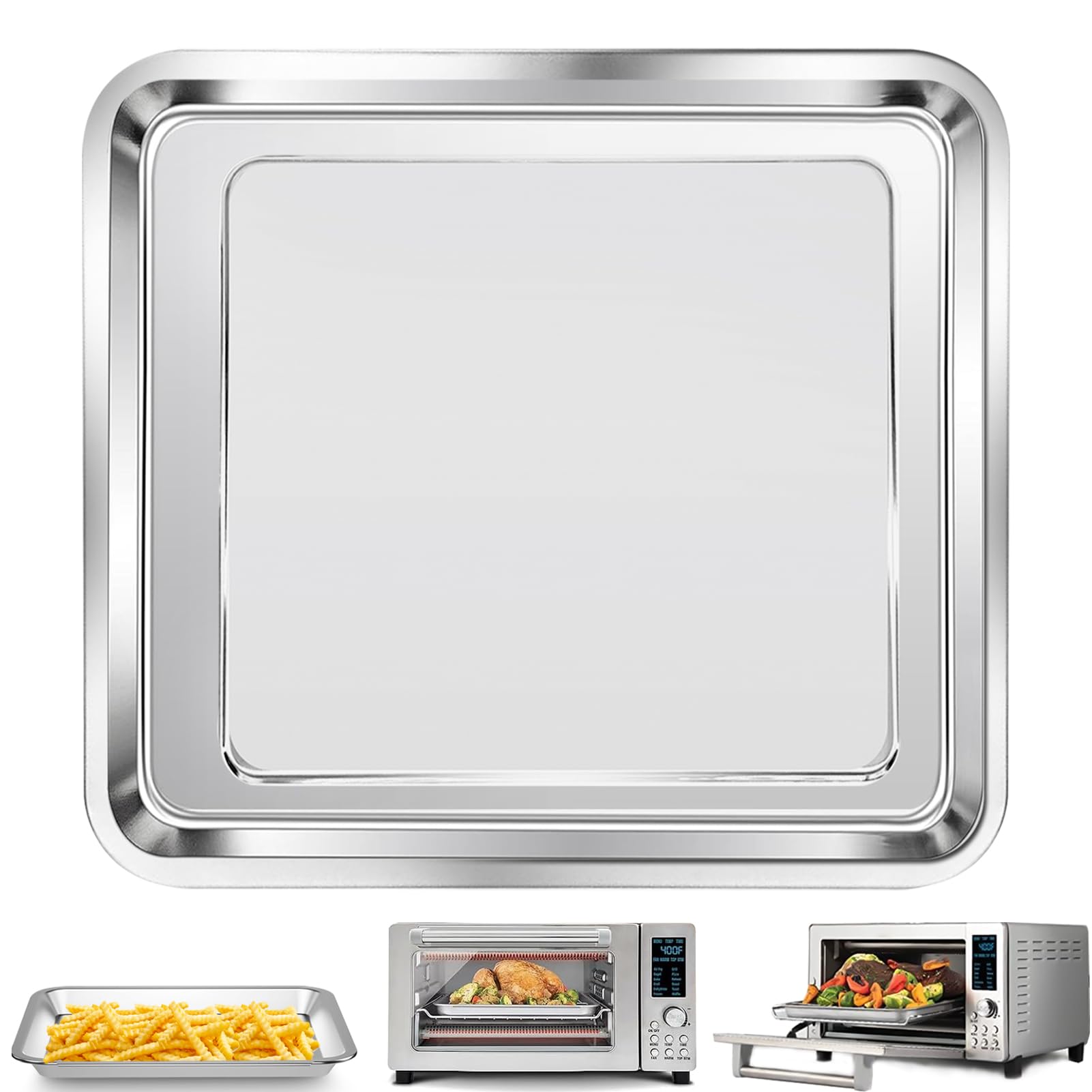 Non-Stick Air Fryer Baking Pan for Nuwave Bravo 12-in-1 21 Qt Air Fryer Toaster Oven - 11.2