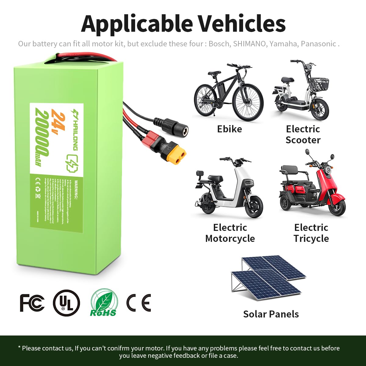 24V 20Ah Lithium Ion Battery for Electric Bike & Scooter - Includes 29.4V 2A Charger, 25A BMS, T-Plug & XT60 Connector - Perfect for Commuting, Leisure Riding & Urban Transportation