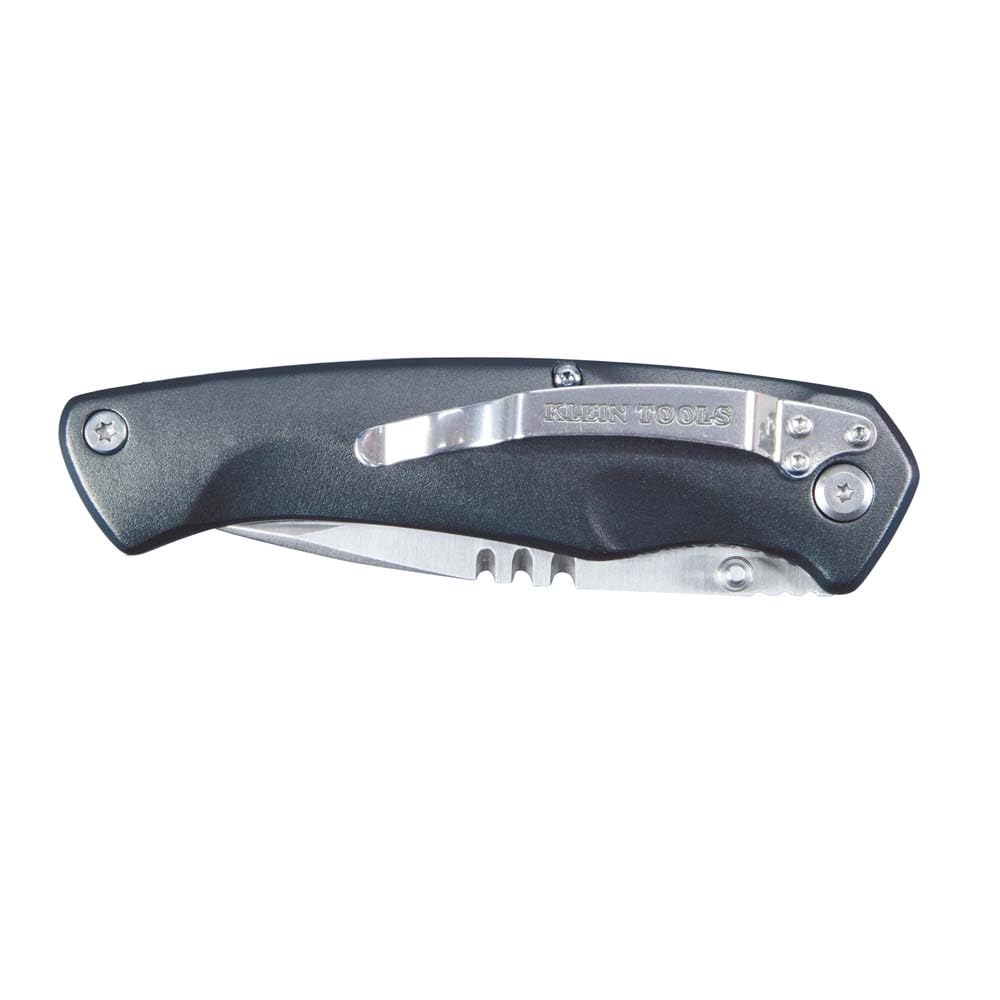 Klein Tools 44217 Electrician's Pocket Knife with #2 Phillips Screwdriver - Perfect for Electrical Work, DIY Projects & Home Repairs