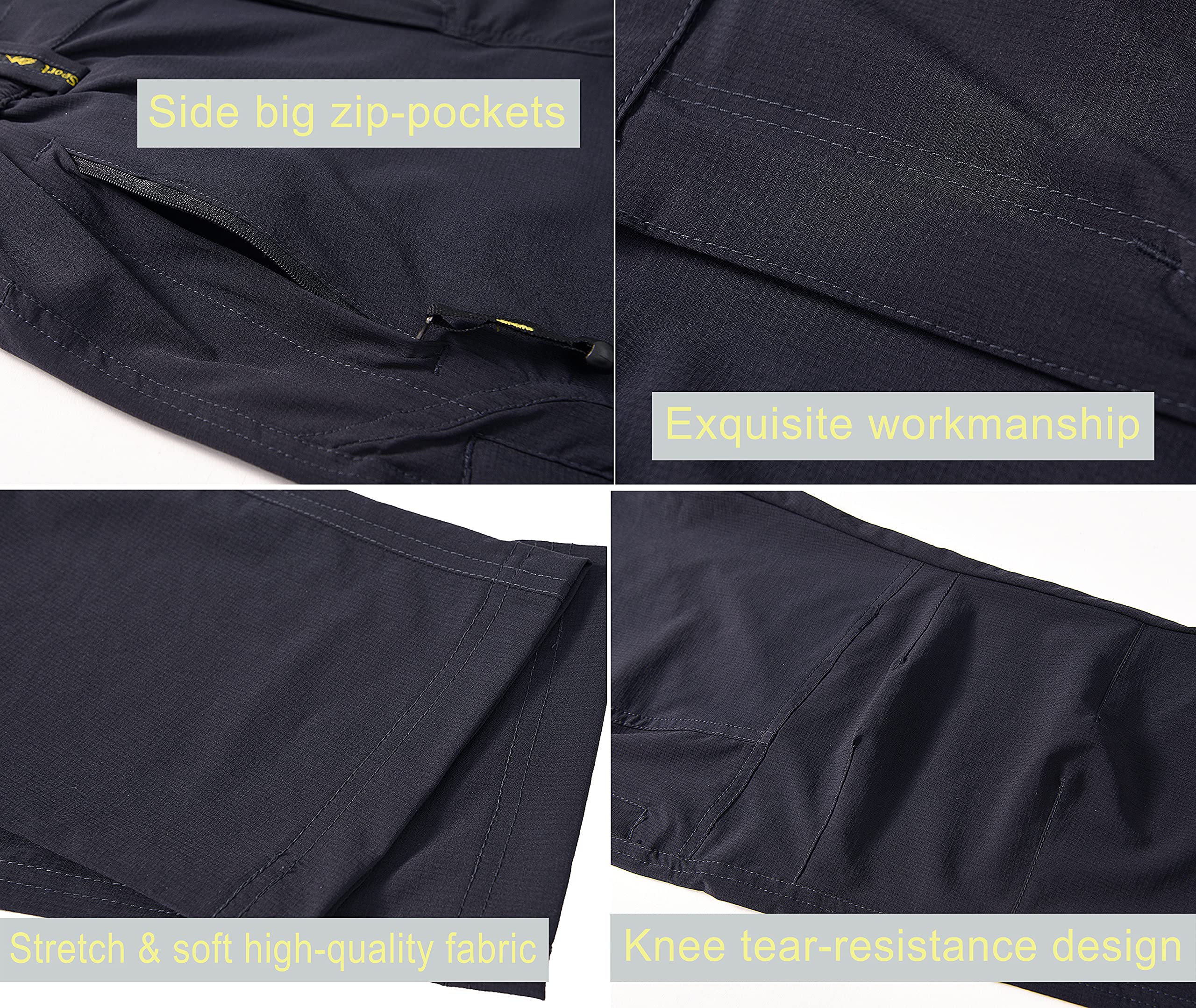 Men's Windproof Quick-Drying Outdoor Pants - Lightweight Hiking & Travel Trousers for Camping, Running & Adventure Activities