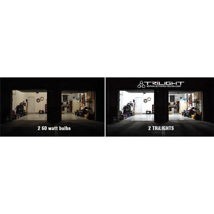 LTO TRiLIGHT Motion Activated Garage Ceiling Light - Energy Efficient LED Security Lighting for Home, Workshop & Storage Areas