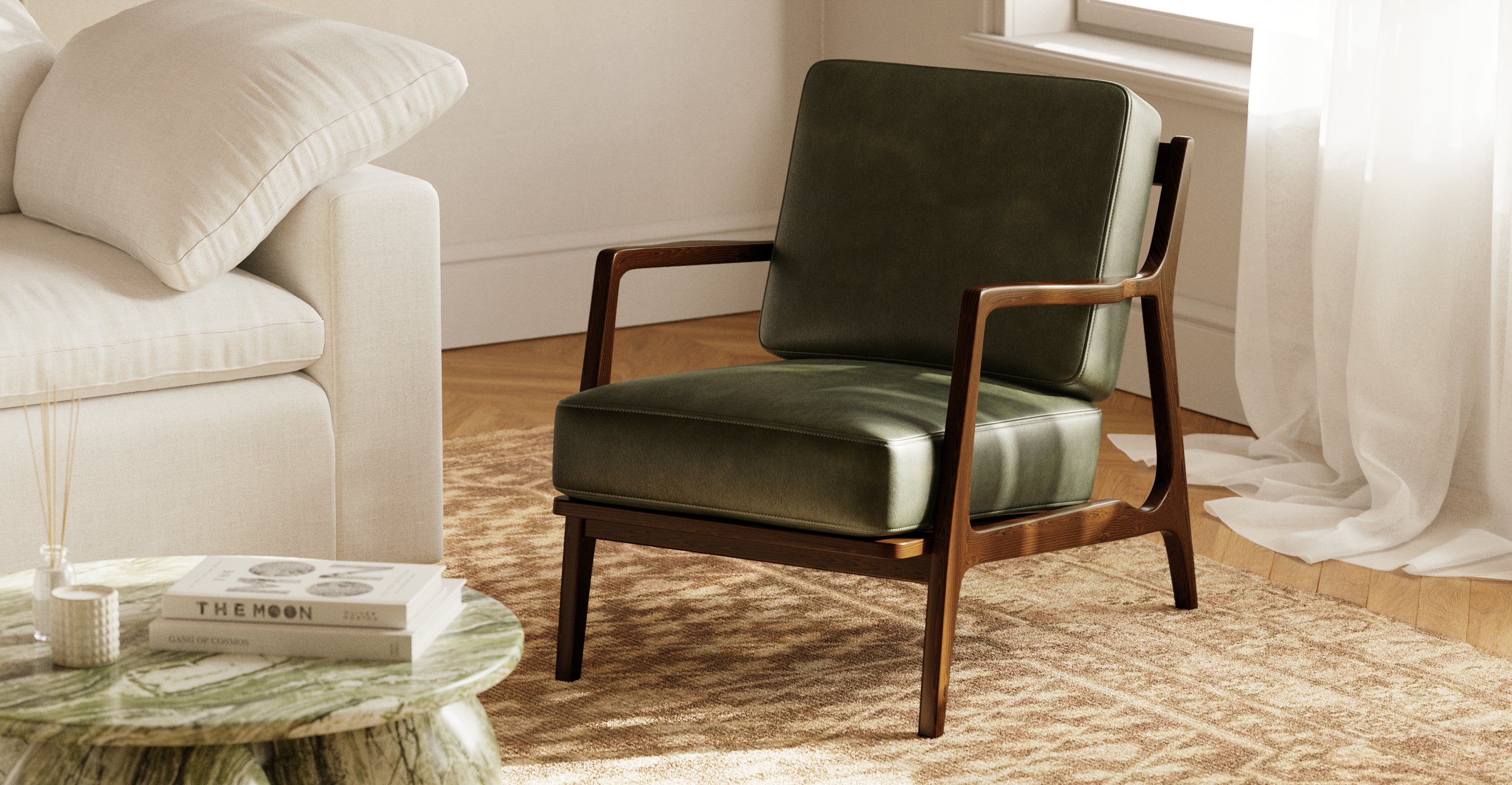 Premium Verity Genuine Leather Lounge Chair - Modern Comfort for Living Room, Office & Reading Nook - Perfect Relaxation & Stylish Home Decor