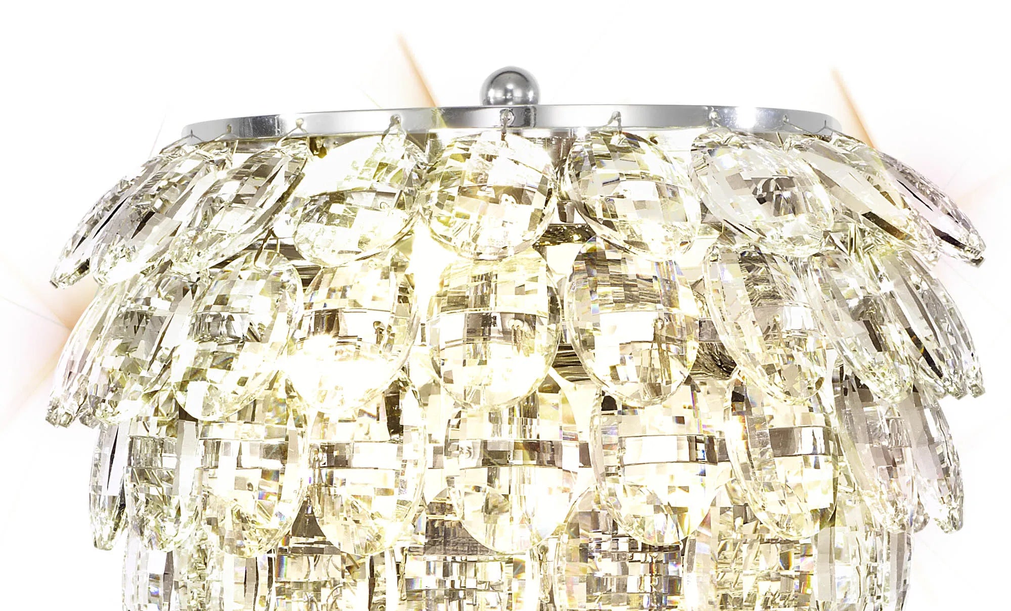 Elegant Consten Crystal Table Lamp with 2 E14 Bulbs - Perfect for Bedroom Nightstand, Living Room Decor, and Office Lighting