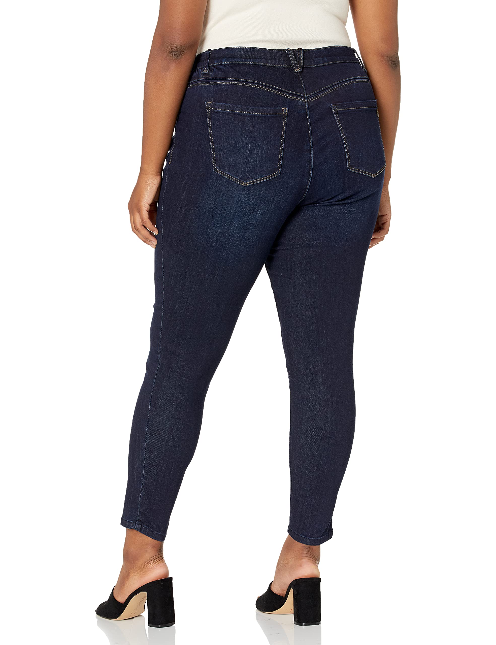 Democracy Women's Plus Size Ab Solution High Rise Jegging - Slimming Tummy Control Jeans for Curvy Women | Perfect for Work, Casual & Everyday Wear