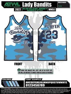 Lady Bandits Camo Women's Sleeveless Jersey - Comfortable Workout Top for Gym, Running & Outdoor Activities