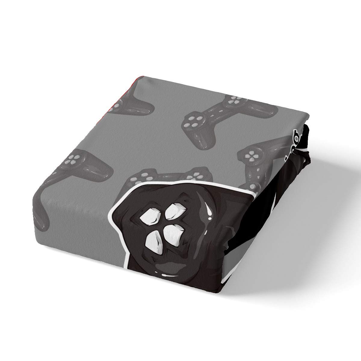 Feelyou Gaming Duvet Cover Set for Boys & Teens - Console Gamepad Design, Twin Size, 2-Piece Set (1 Duvet Cover + 1 Pillowcase) - Black, Red & Grey - Perfect for Gamers' Bedroom Decor & Video Game Themed Rooms