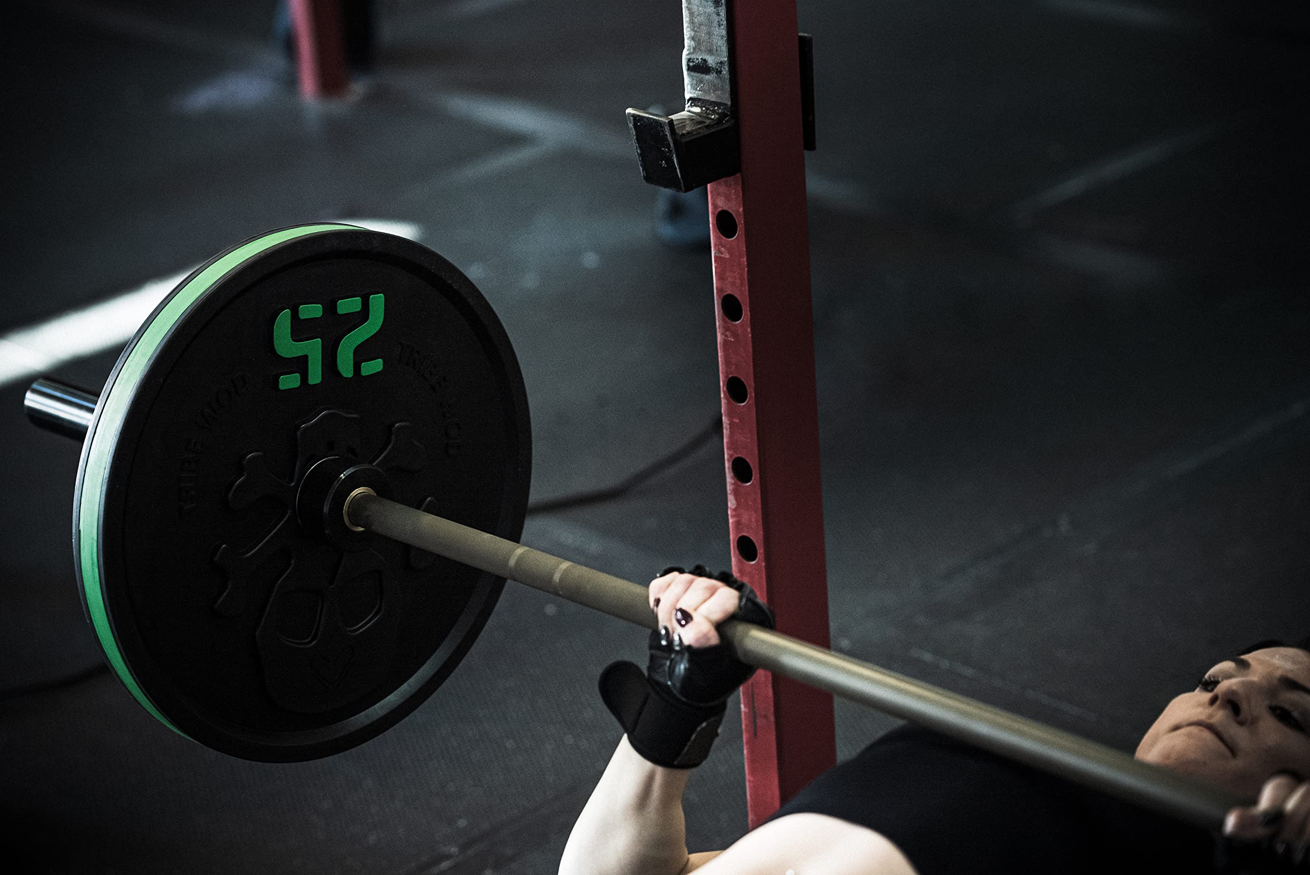 Tribe WOD Bumper Plates - Premium Rubber & Steel Olympic Weight Plates for CrossFit, Powerlifting & Home Gym - Compatible with Rep Fitness & Most Olympic Bars - Perfect for Strength Training & Functional Fitness Workouts