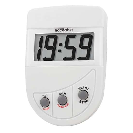 Cole-Parmer Magnetic and Clip-on Alarm Timer - Digital Countdown Timer with Loud Alarm for Kitchen, Lab, and Classroom Use
