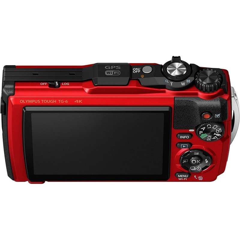 OM System Olympus TG-6 Red Waterproof Underwater Camera - 50ft Depth, 4K Video, Macro Mode for Diving, Snorkeling & Outdoor Adventures