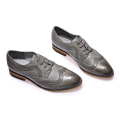 Handmade Women's Wing Tip Oxford Brogue Shoes – Genuine Leather Lace-Up Derby for Casual & Office Wear – Comfortable & Stylish Footwear for Everyday Use
