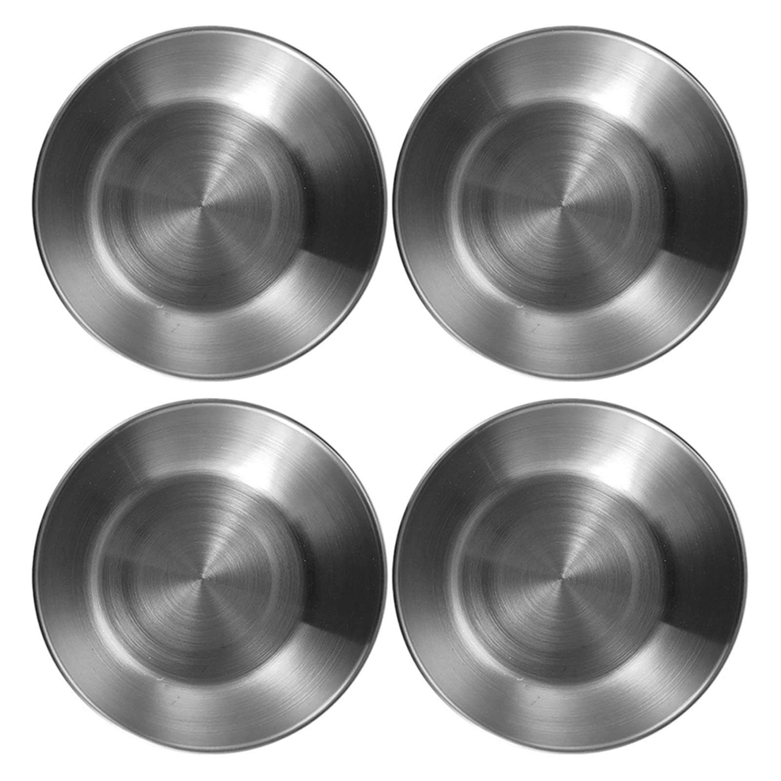 4-Piece Stainless Steel Dipping Bowls Set - Small Sauce Dishes & Mini Spice Bowls for Sushi, Snacks, Appetizers, Fruits - Perfect for Parties, Restaurants & Home Kitchen Use
