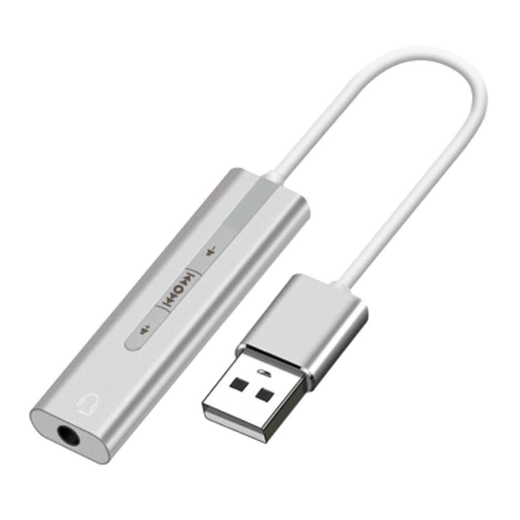 2-Pack USB Sound Card External Audio Converter Adapter with 3.5mm Jack - Perfect for Laptops, Gaming, and Conference Calls