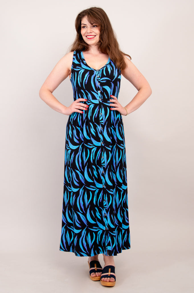 Liane N/S Dress - Stylish Bamboo Fabric Cuban-Inspired Flowy Dress for Women | Perfect for Beach Vacations, Summer Parties & Casual Outings